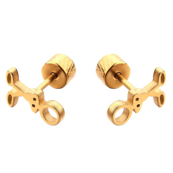 Fashion gold plate stud earrings rabbit shaped earring for women