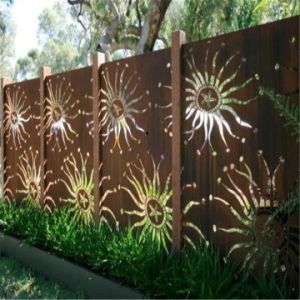 China Powder Coated Aluminum Privacy Fence Panel Weatherproof Durable on sale