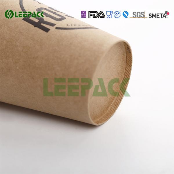 10 oz Eco Friendly Custom Disposable Kraft Coffee Paper Cups fully HD Printing Wholesale hot drink paper cup with lids