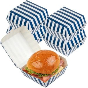 Quality Customized Eco Friendly Mini Burger Boxes Clamshell Food Containers for sale