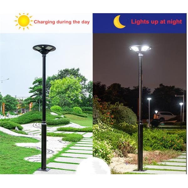 120w 200w ufo power all in one solar garden light lifepo4,outdoor pathway yard black solar garden light decorative