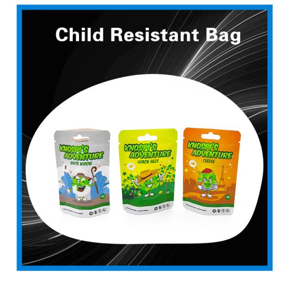 Child Resistant Ziplock Smell Proof Plastic Packaging Pouch Custom Printed Mylar Bags