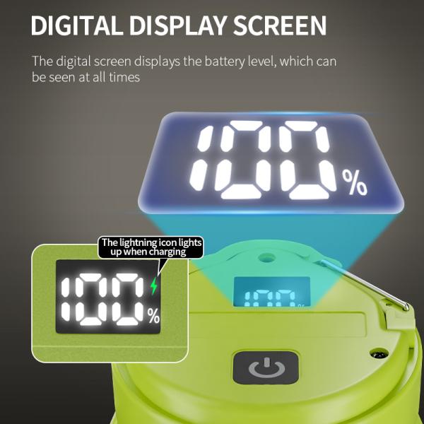 Eco Friendly Folding LED Tent Light with Digital Display
