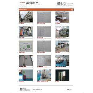 Jiacheng bag and case Co., Ltd Certifications