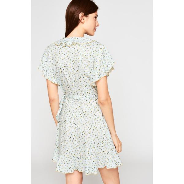 Ladies Mini Dress Floral Wrap Dresses Cotton For woman