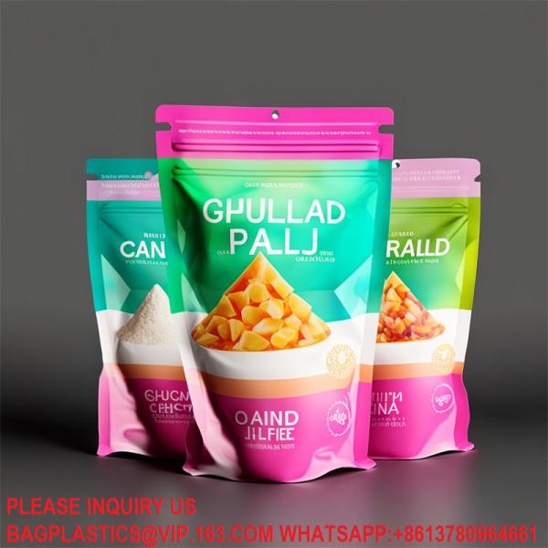 Eco Resealable Smell Proof Mylar Bags Holographic Packaging Pouch Bag with Clear Window