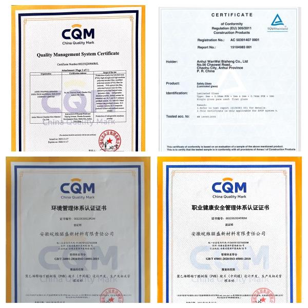 Company certifications