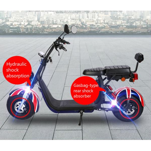 Harleyment Electric Scooter For Ladies Women 1500w Two Adults 2 Removable Batteries