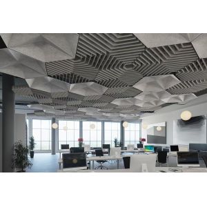 China Recycled Eco Friendly Acoustic Panels High Density PET Ceiling Panels on sale