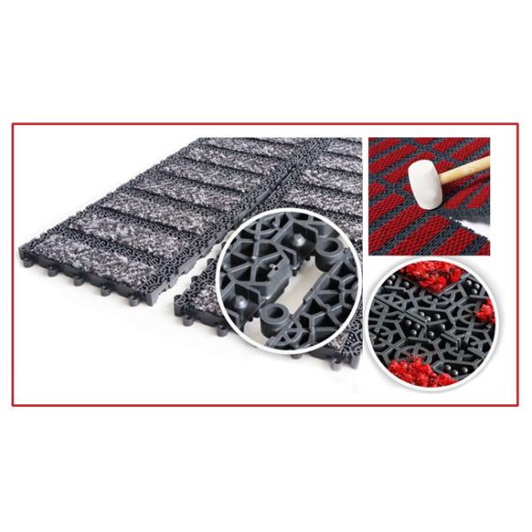 Modular PVC Tiles Rubber Backed Entry Mats 16MM Height