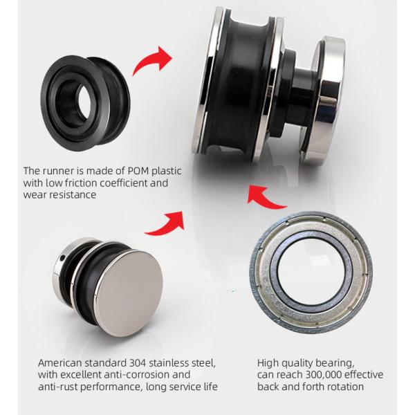 Heavy-Duty Glass Sliding Door Roller 50kg+ Load Capacity