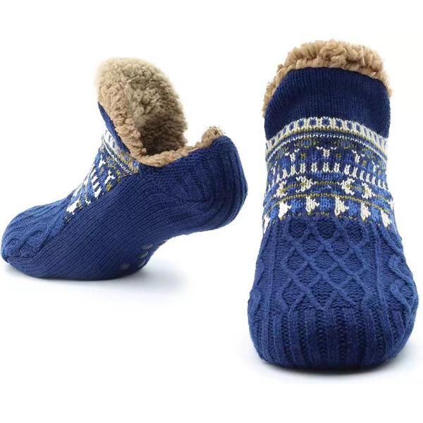 Y-Z Wholesale Indoor Home Slouch Designer slippers Socks Men's Knitted Adult Ankle Non slip Sleeping Floor Socks