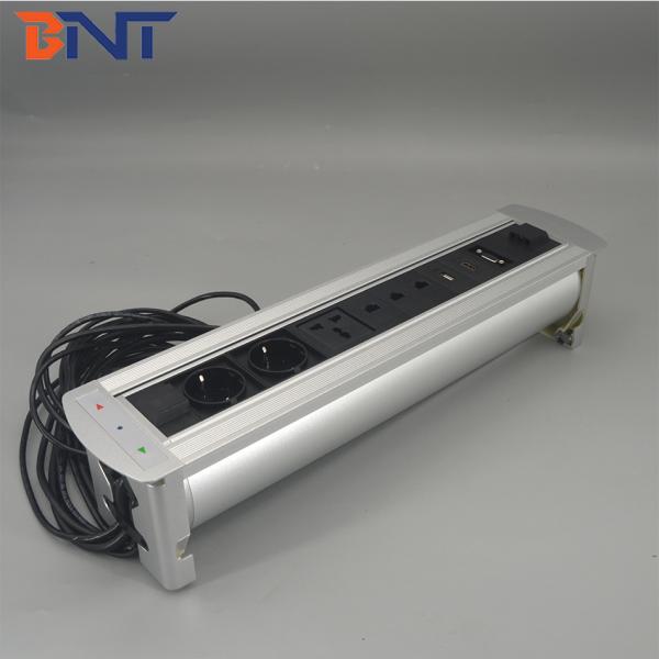CE approved motorized rectangle smart table power tabletop socket box