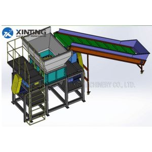Quality Industry Double Shaft Shredder , Plastic Waste Shredder Machine Blade SKD11 for sale