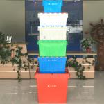 Stackable Industrial Attached Lid Container Injection Plastic Moving Box