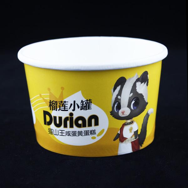 10oz 300ml Ice Cream Paper Cup With Lid Disposable Take Away Yogurt Tub