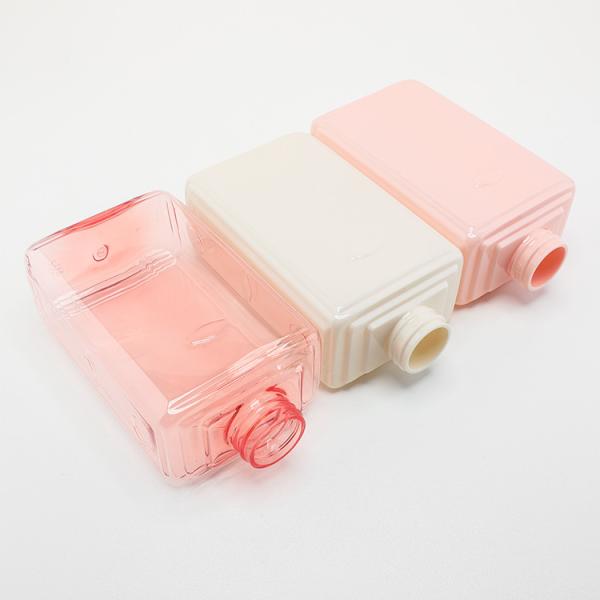 Square Hair Care 500ml Plastic Shampoo Bottle With Lotion Pump Cosmetic Plastic Bottle