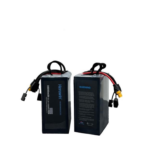 30000mAh 14S 53.2V 25C Uav Lipo Batteries In Soft Pack Herewin
