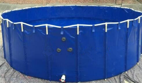 30000 L PVC Tarpaulin Fish Tank Strong Stainless Steel Wire Fish Pond For Fish Farming