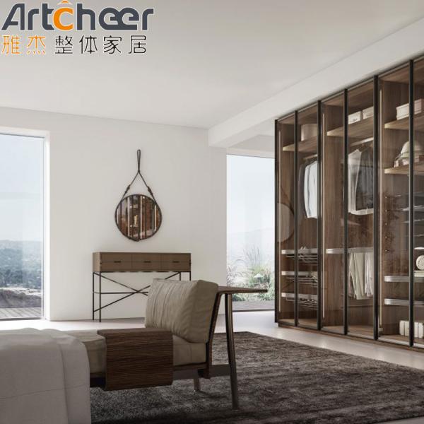 Bedroom Design Walk In Wardrobe Closet With Modern Design And Aluminium Frame Glass Door