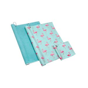 Sublimation Printed Microfiber Waffle Golf Towel With Grommet And Hook