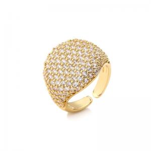 China Rock Men Hip Hop Ring 18k Gold Plated Chunky Micro Pave CZ Ring on sale