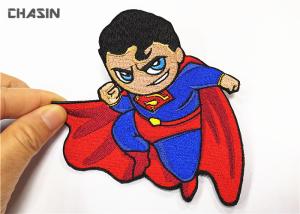 China Superman Personalized Embroidered Patches / Custom Embroidered Logo Patches on sale