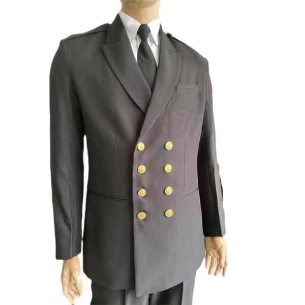 Classic Black Ceremonial Uniform 40 Polyester 60 Cotton Formal Military Uniform