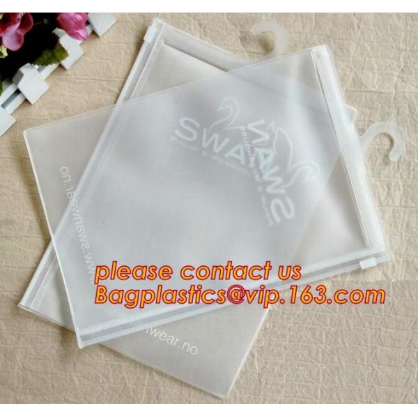 hanger bag with zip lock on the top,Frosted Zip lockk bag EVA PVC hanger bag for clothes, EVA frost drawstring bag, Froste