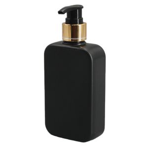 Quality Empty 150ml Lotion Bottle Recyclable Black HDPE Plastic Pump Bottles for sale