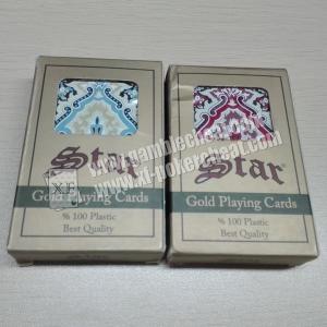 China On The Star Gold Plastic Invisible Playing Cards For Poker Analyzer on sale