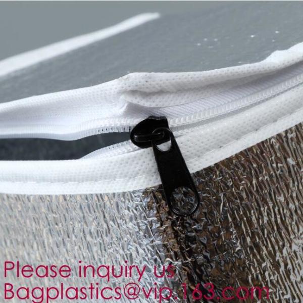 Foldable Lunch Insulated Cooler Bag Heated Food Delivery Bag Thermal Pizza Delivery Cooler Bag