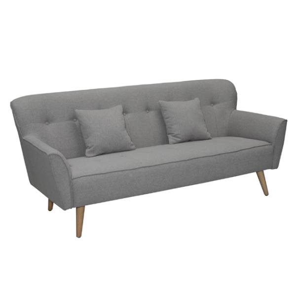 Imitated Cashmere Cloth Grey Fabric Sofa / Oatmeal Colored Sofa For Young People