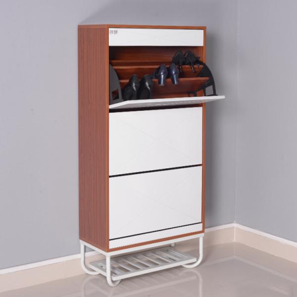 Three Layer Reversible 25 Pairs MDF Shoe Wooden Cabinet