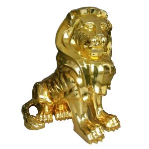 China Rohs Gold Electroplating Service , Lion Sculpture Electroplating Resin Prints on sale