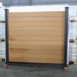 China Easy Installation WPC Fence Panels Composite Wood Privacy Garden Aluminum Post on sale
