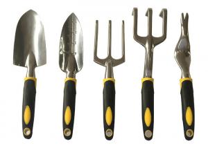 Quality 5 Piece Set Garden Hand Tools Aluminum Construction With Rubber Grip Handle for sale