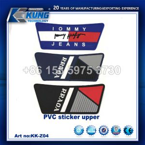 Boy slipper upper PVC material sticker upper