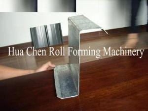 China Metal Roofing Z Purlin Roll Forming Machine For Color Steel Plate With CE / ISO on sale