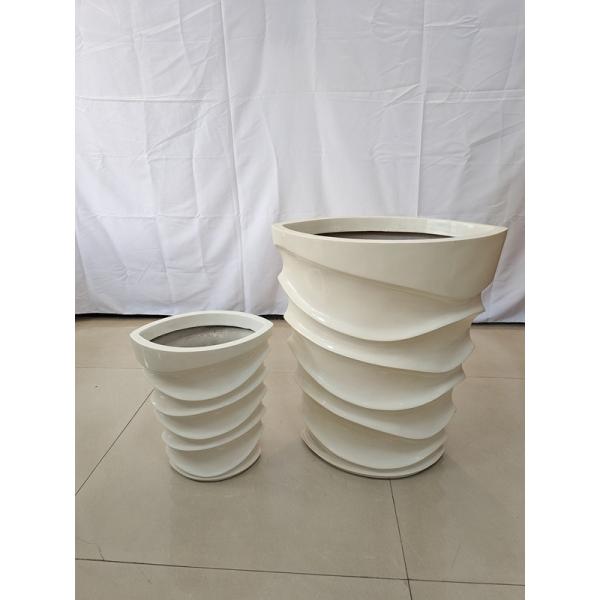 Modern Fiberglass Flower Pots For Indoor Outdoor Home Garden Decoration