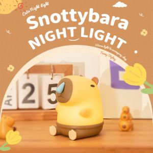 Cute Snottybara Table Lamp Animal Rechargeable Creative Cartoon Capybara