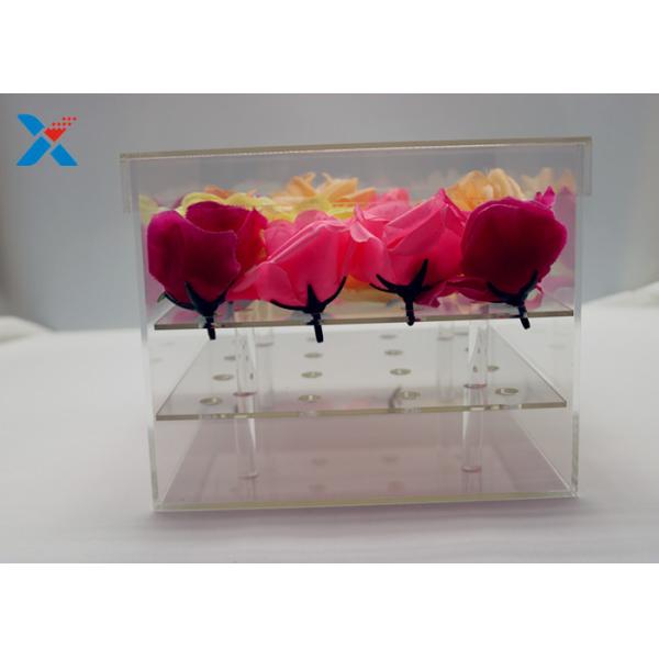 Clear Lid Acrylic Flower Box Luxury Plexiglass Flower Box Eco - Friendly