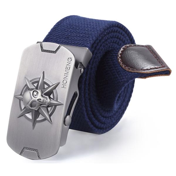 OEM Men Tactical Nylon Belt Hiking Fabric 3.8Cm Zinc Alloy Buckle