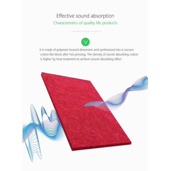 High Frequency Sound Absorption Acoustic Pet Panel For Customized Shape Wall