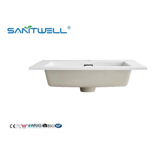 Acceptable Artificial Stone Basins Special ModelsSmall Size Glossy White Durable Stone Cabinet Basins For Bathroom Sink
