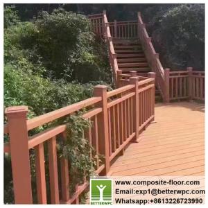China WPC Handrail Post Outdoor Anti-Termites Waterproof Decorative Garden WPC Balcony Railing on sale