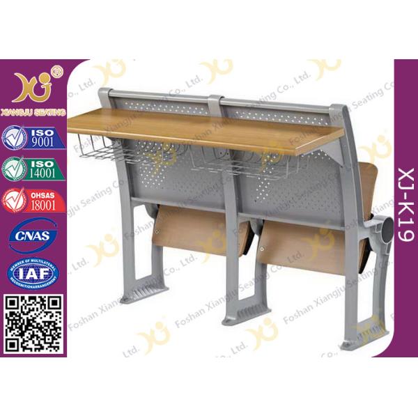 University / College Classroom Furniture Plywood Seating Steel Iron Leg