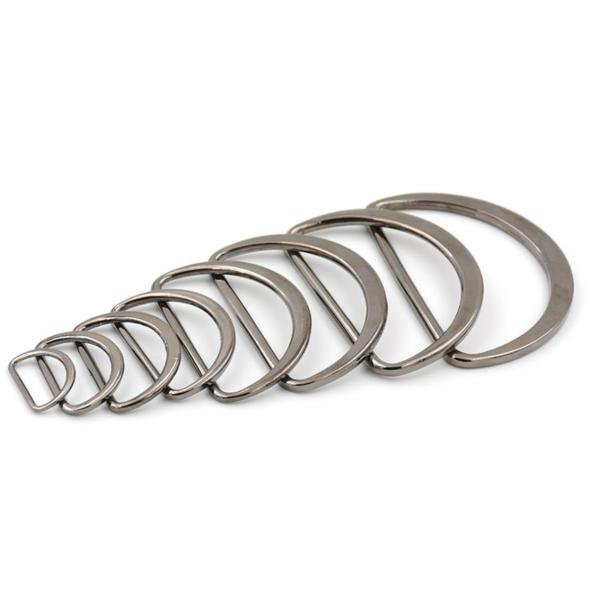 Thick Gunmetal Metal D Ring Buckles Bulk Trims & Accessories For Bags
