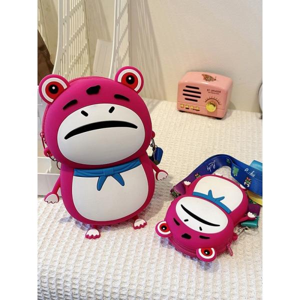 Frog Customized Silicone Pencil Case Crossbody Shoulder Bag Kids Handbag Pop Purse Bag School SUpplies Birthday Gifts