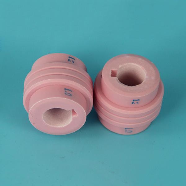 Insulated textile parts of ceramic wire feeding wheel